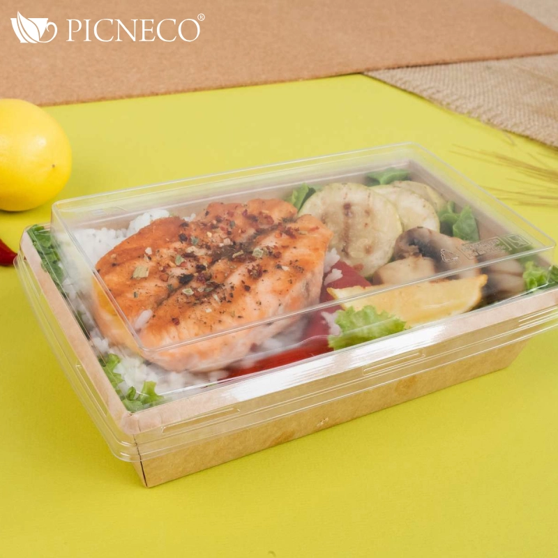 товар Контейнер бумажный 800мл, крафт, серия OneClick, (крышка отдельно) OK080